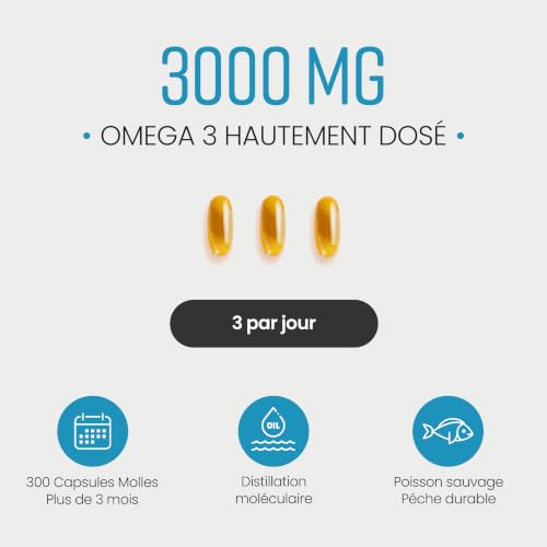 Thumbnail 5 de VitaBright Oméga 3 Gélules 1000–3000 mg: 990 mg EPA / 660 mg DHA, 300 gélules, huile de poisson purifiée et certifiée Friend of the Sea