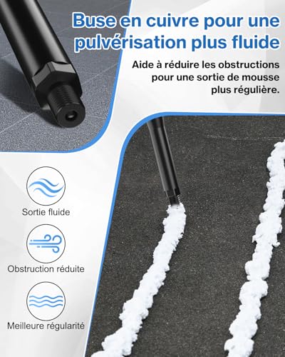 Detalle de Lytool Pistolet Mousse Polyuréthane Sans-Nettoyage – Tout Métal, vanne intégrée