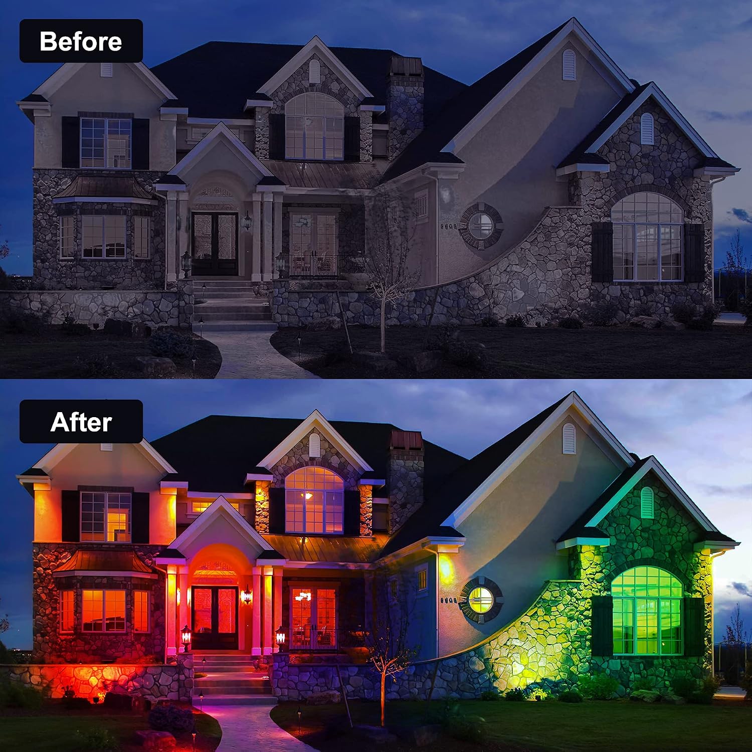 Detalle 2 de NATPOW 20 LED RGB Solar Lights Pack