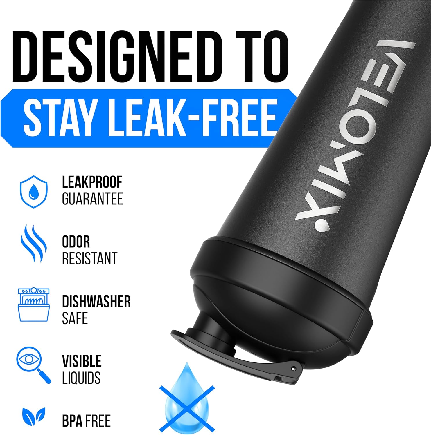 Detalle 2 de VELOMIX 24 oz Stainless Steel Shaker Bottle 🥤