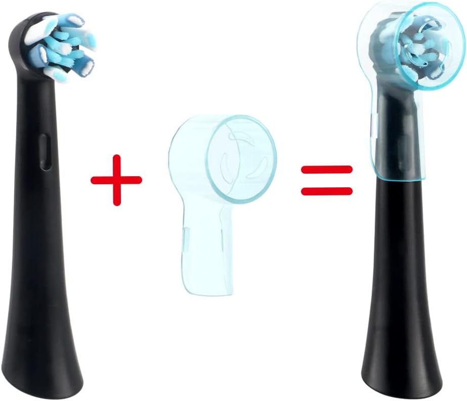 Detalle de Kisstta Capuchon de Protection pour Têtes de Brosse Oral-B iO – Lot de 6, Multicolore