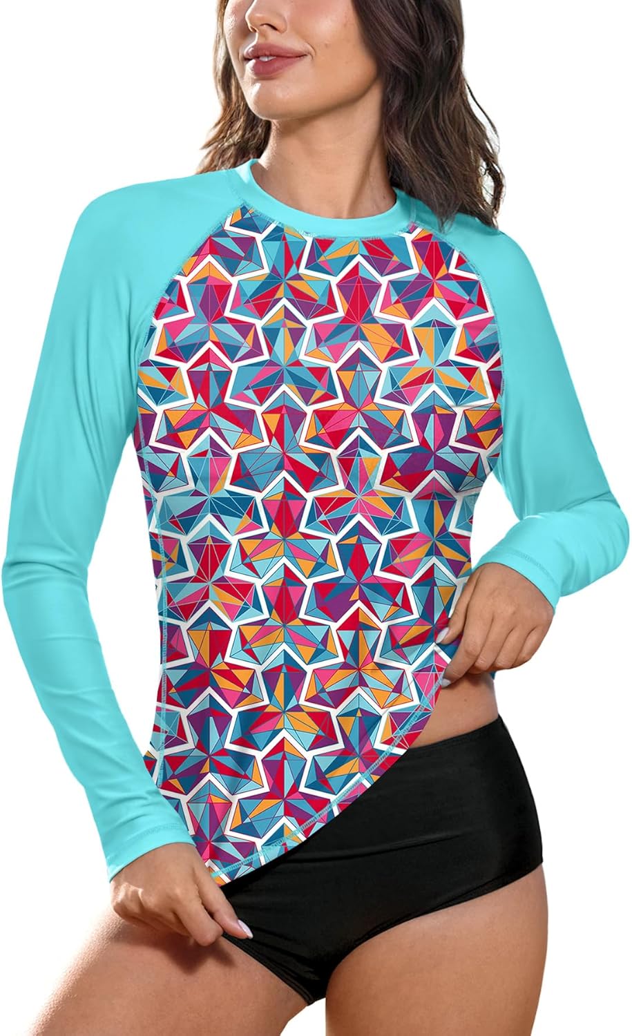 Thumbnail 6 de BesserBay Damen Surf Shirt UPF 50+ Rundhals Langarm – Rash Guard für Sonne und Bewegung