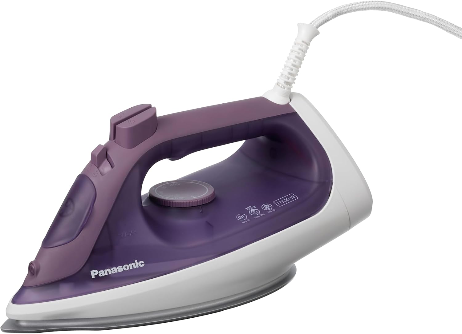 Detalle de Panasonic NIS630V Steam Iron, Violet, with Vertical Steam and Auto Shutoff