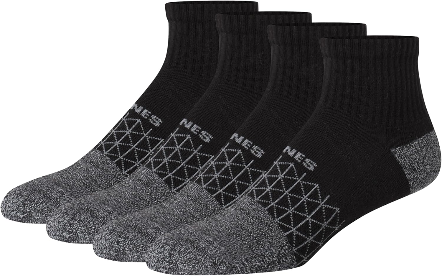 Thumbnail 5 de Hanes Men's Absolute Comfort Cushioned Moisture-Wicking Socks (4 Pack) with Seamless Toe