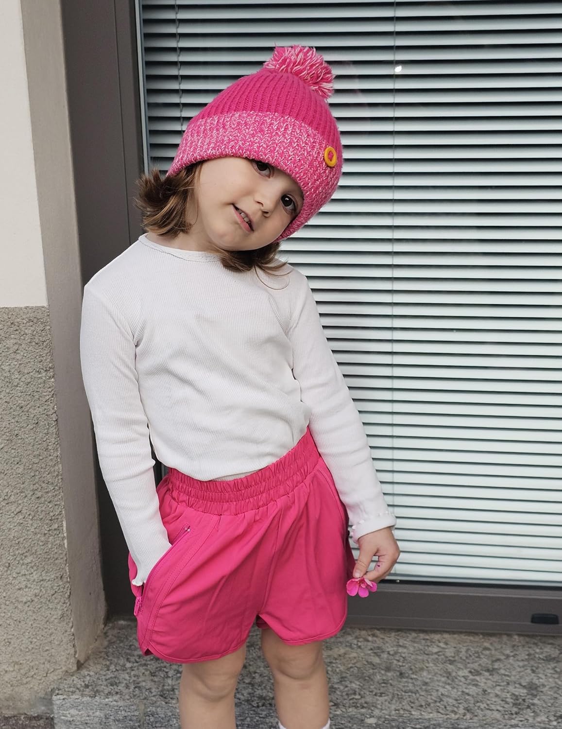Thumbnail 4 de Arshiner Shorts de sport pour fille — été, taille haute, poches zippées, 5–14 ans