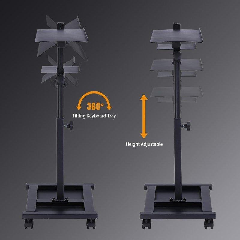 Thumbnail 2 de Soporte GTPLAYER para teclado y ratón: altura ajustable 58–83 cm con ruedas