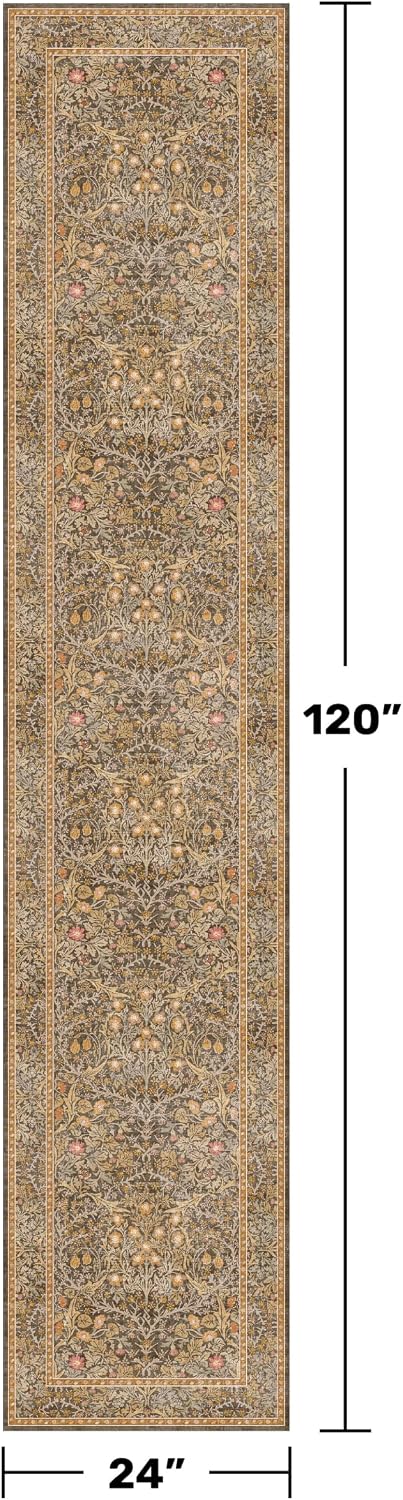 Detalle 2 de Non Slip 2x10 Gold Brown Hallway Runner 10ft rug