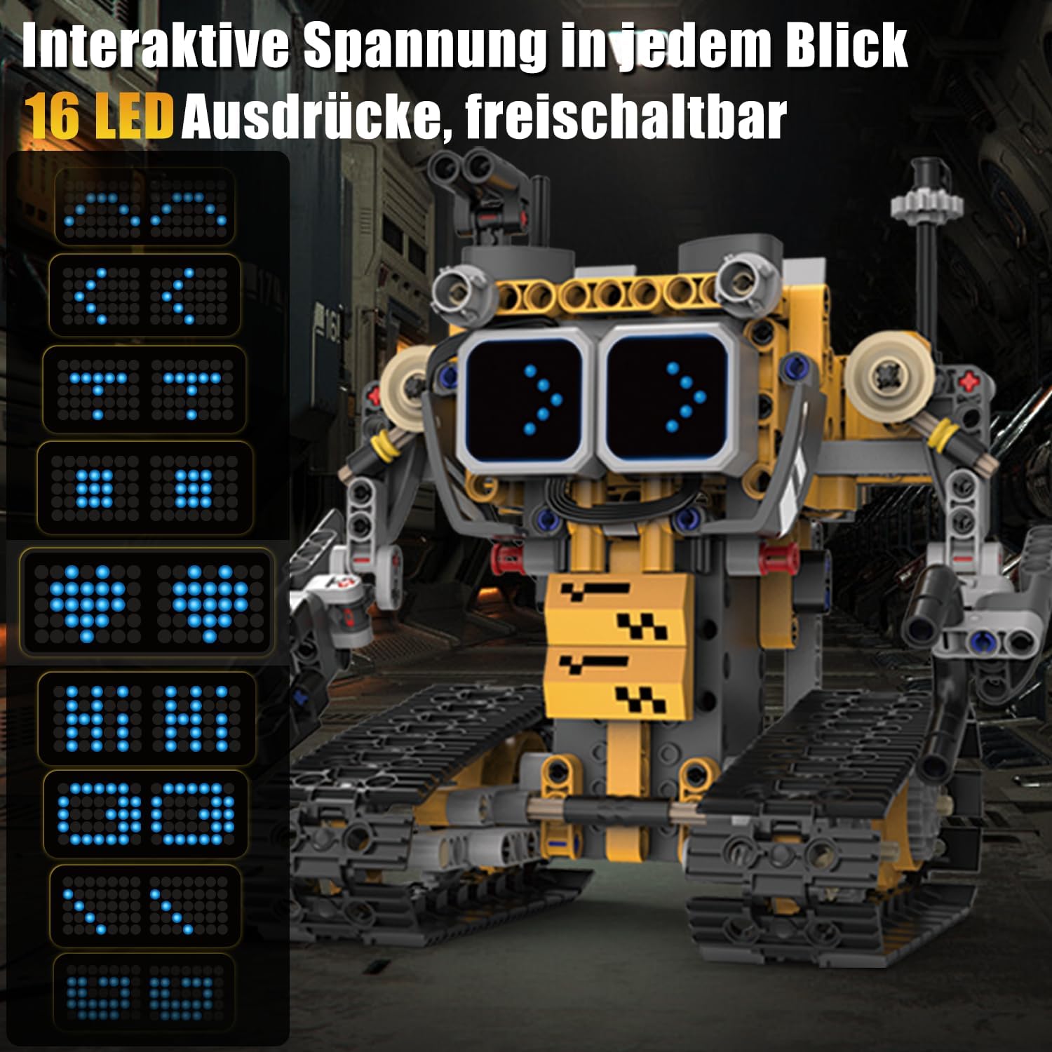 Thumbnail 1 de Technic Roboter Bauspielzeug für Kinder (5 in 1) mit App & Fernsteuerung, 16 LED Mimik, 373-teilig
