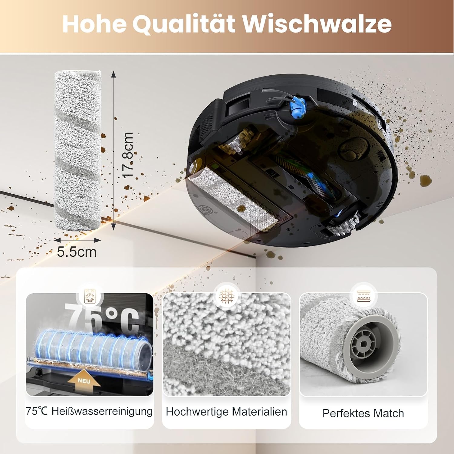 Detalle de 21-teiliges Zubehör-Set für Ecovacs X11 OMNICYCLONE Saugroboter – Ersatzteile