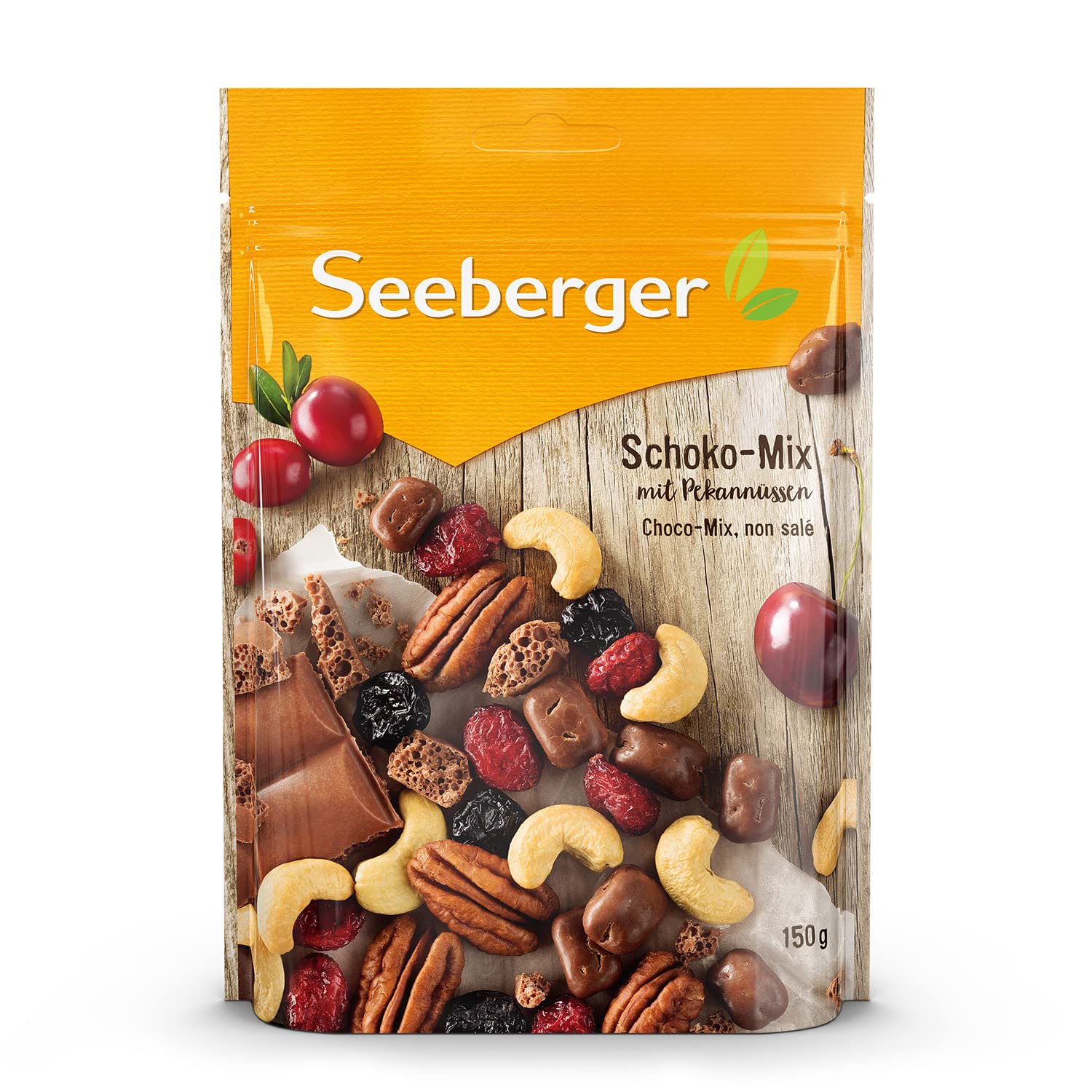 Thumbnail 2 de Seeberger Schoko-Mix 5er Pack (5 x 150 g) – vegane Schokoladenmischung mit Pekannüssen, Cashews, Cranberries & Kirschen