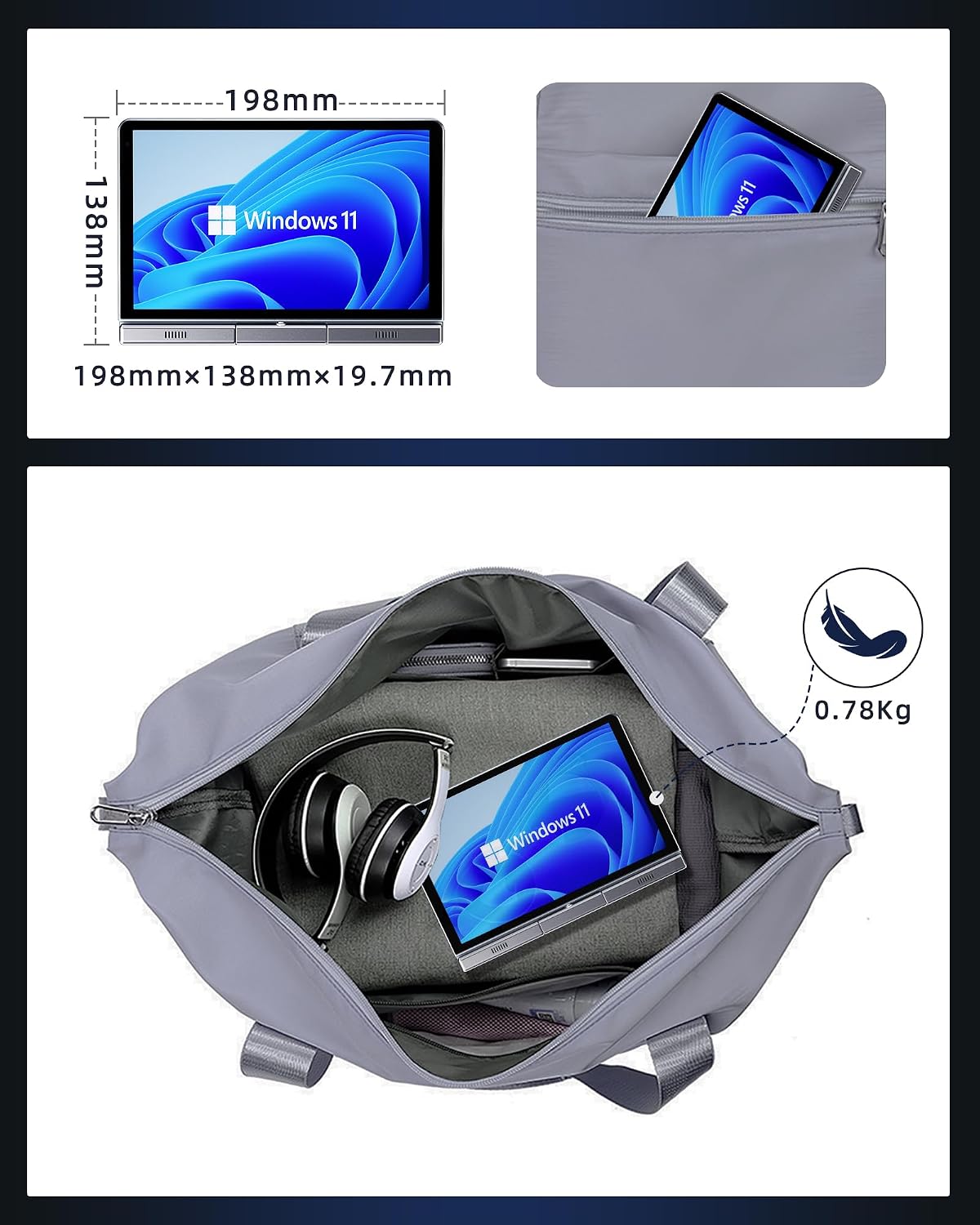 Thumbnail 6 de KOOFORWAY 8" Mini Laptop 2-in-1 with Win 11 Pro: Portable Touchscreen Power
