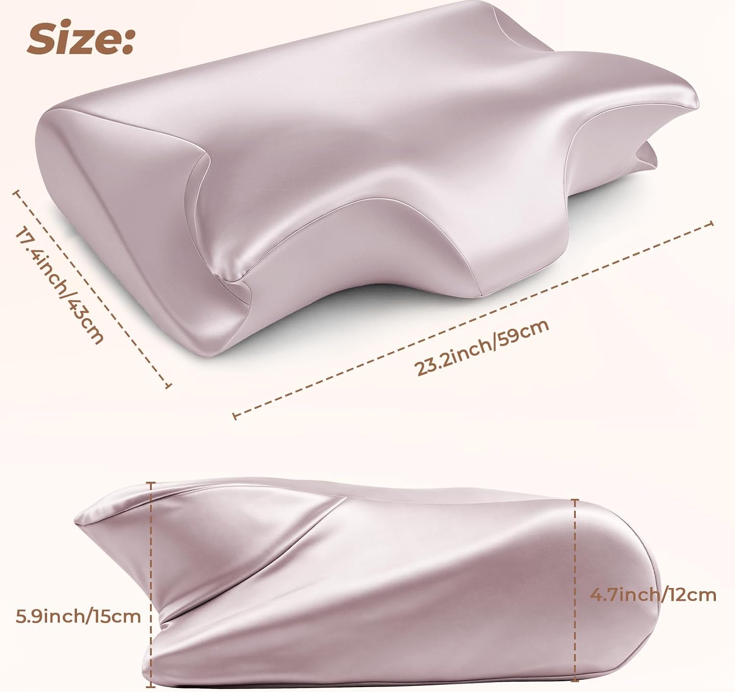 Detalle 2 de SAHEYER Cervical Pillowcase in Satin