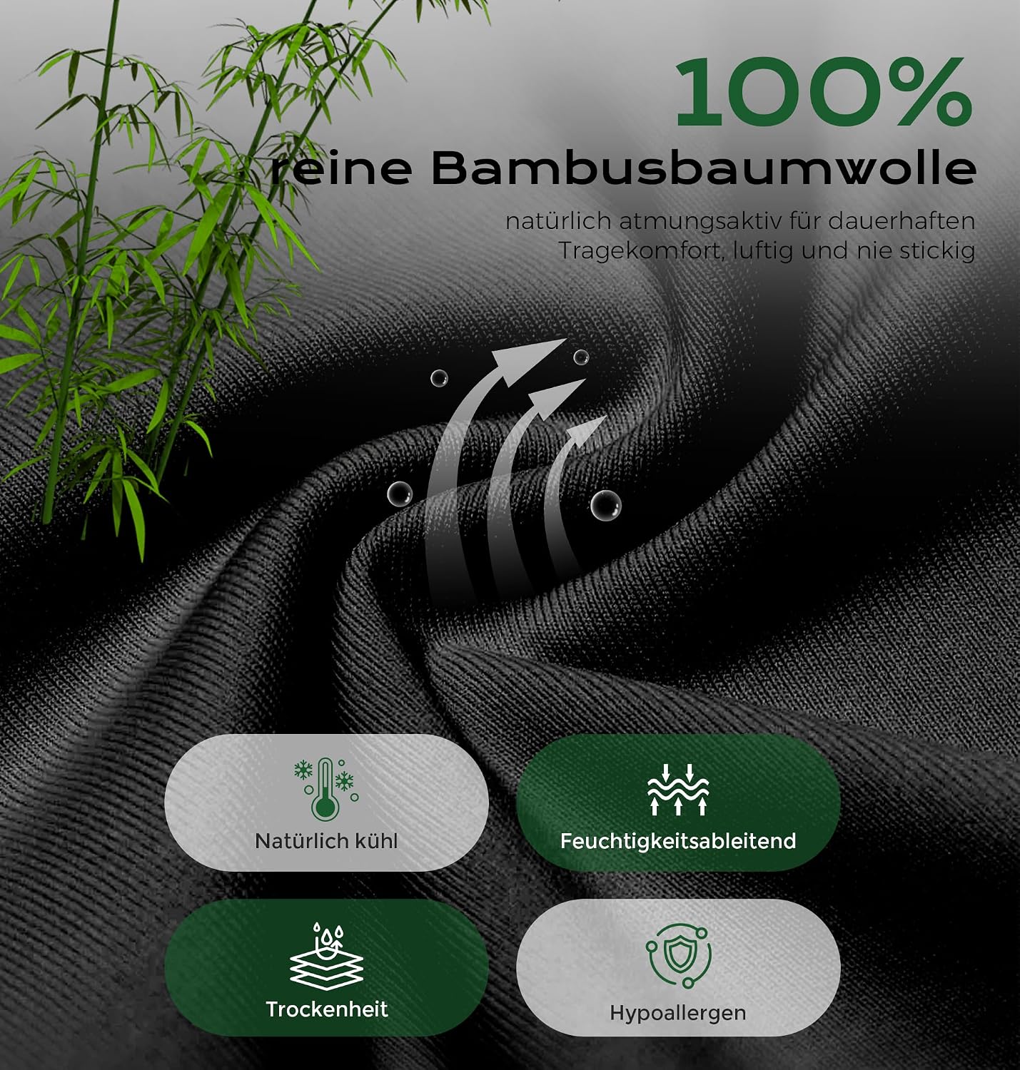 Detalle de MUSICOZY Schlafmaske mit Kopfhörer – 3D-Bambus-Baumwolle, Bluetooth 5.4, 16 Std. Akku