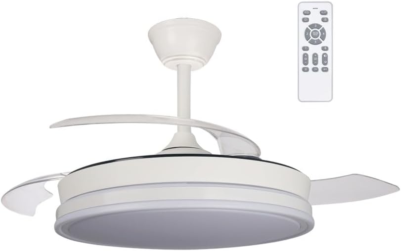 Thumbnail 1 de wonderlamp Surpino - Ventilador LED Plegable Blanco con Control remoto 🌬