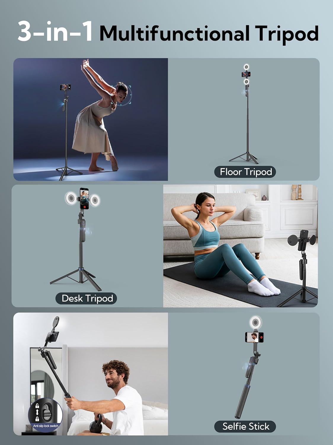 Thumbnail 4 de USKEYVISION UTK-02 Auto Face Tracking Tripod 70"