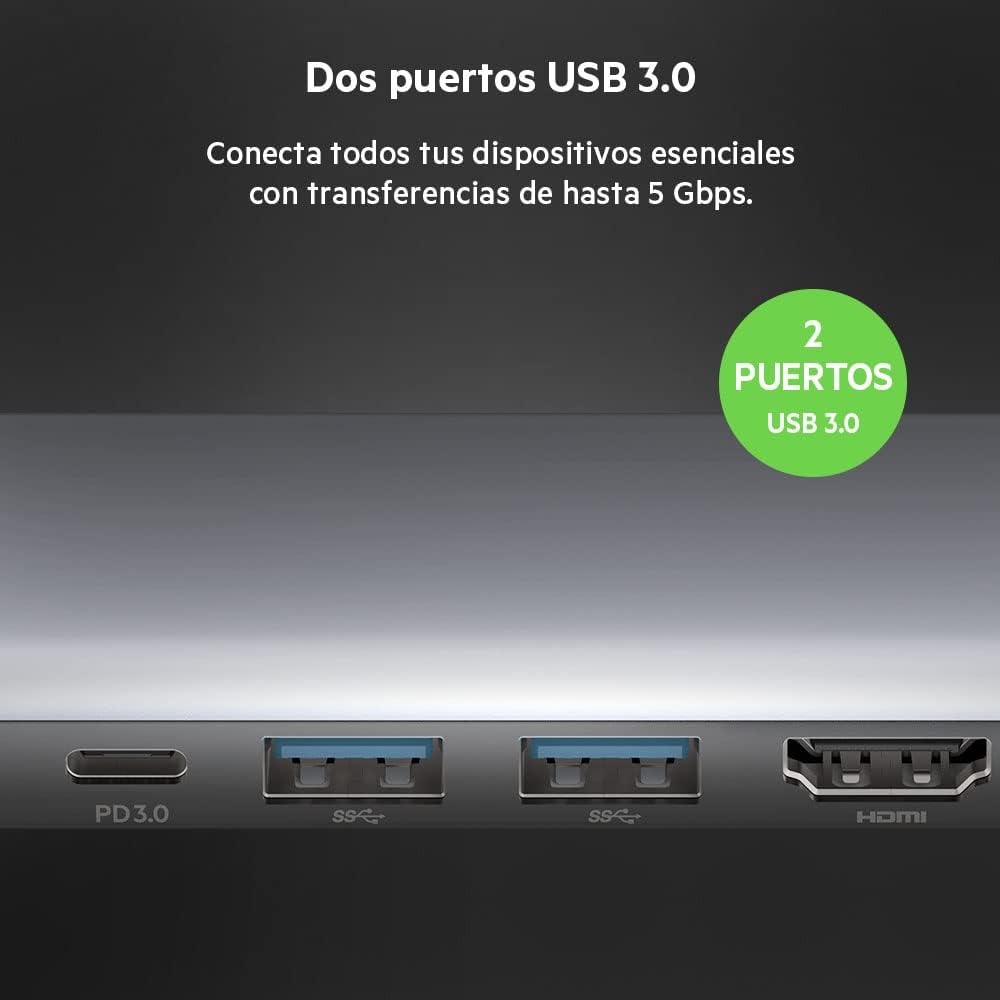 Detalle 1 de Belkin Hub USB-C 7 en 1 100 W