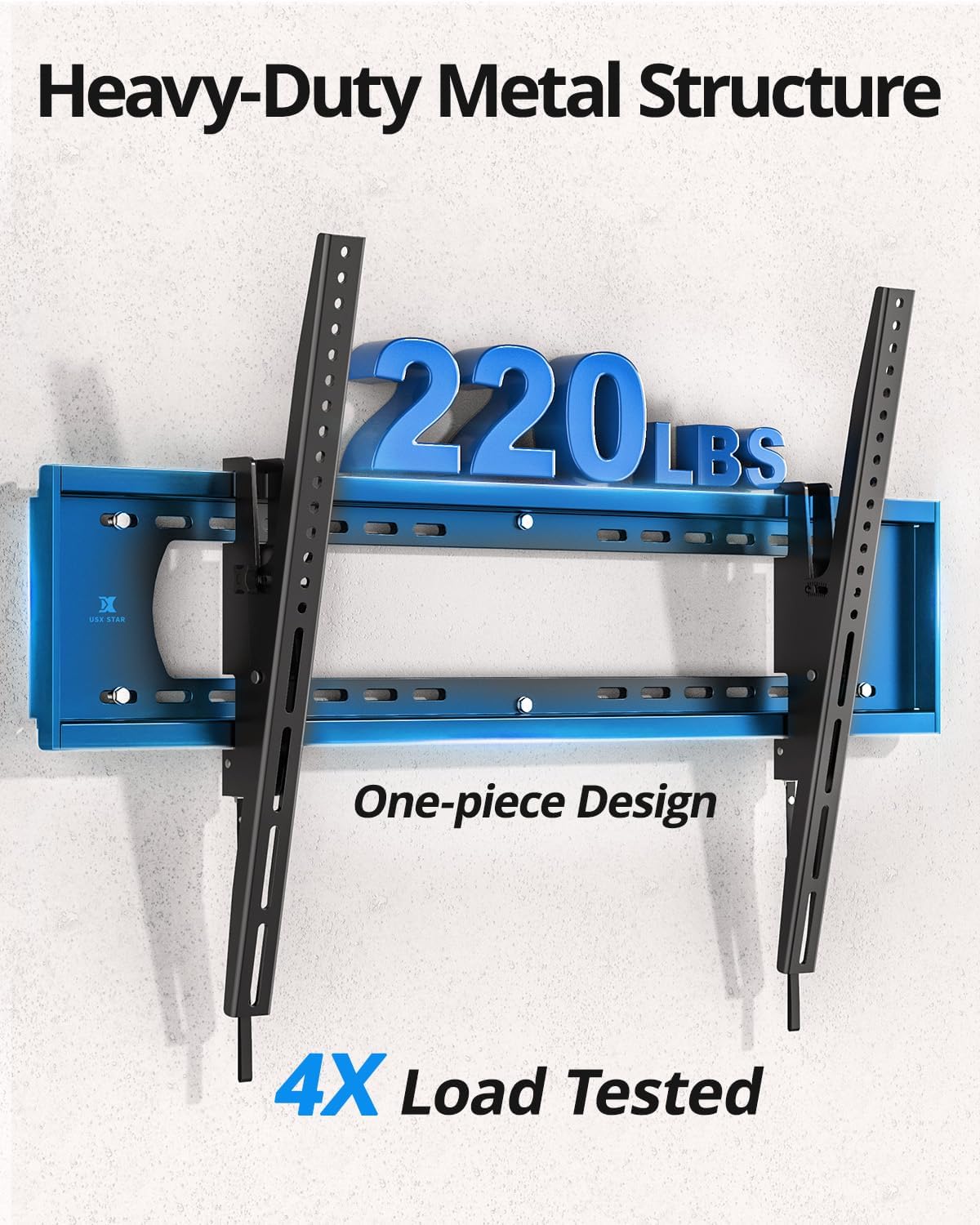 Detalle 2 de 85–100 inch Heavy Duty Tilt TV Wall Mount Bracket (Up to 220 lb) with Ultra-Slim Low-Profile Design