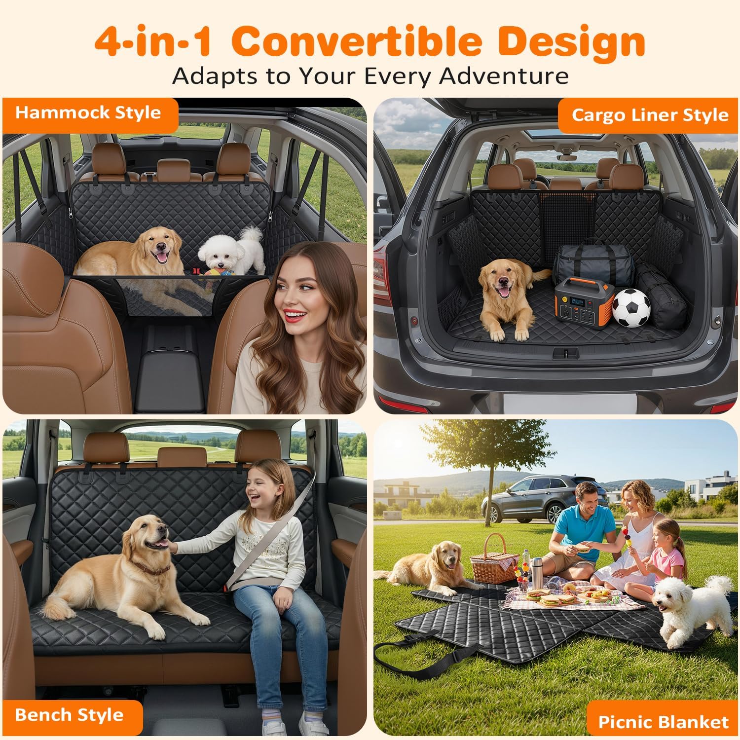 Detalle de URPOWER Dog Seat Cover 600D Oxford