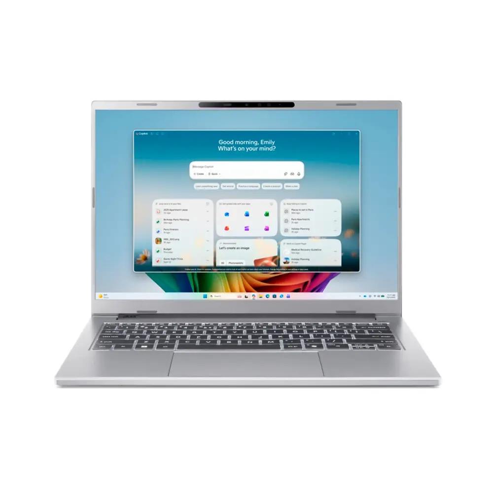 Detalle de Acer Aspire 14 AI (A14-A71M): portátil 14'' con Ryzen AI 7 y 16 GB RAM