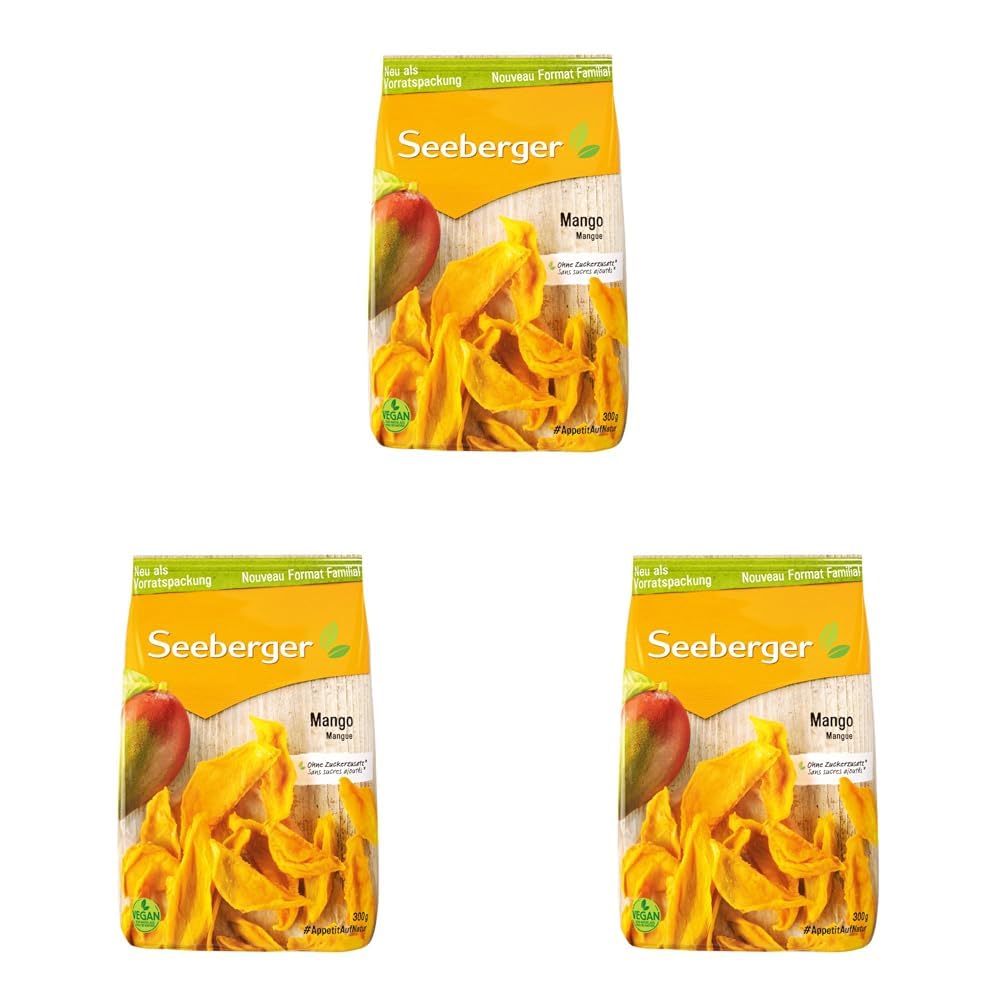 Thumbnail 2 de Seeberger Mango, getrocknete Fruchtscheiben (1 x 300 g) – fruchtig & exotisch, ohne Zuckerzusatz