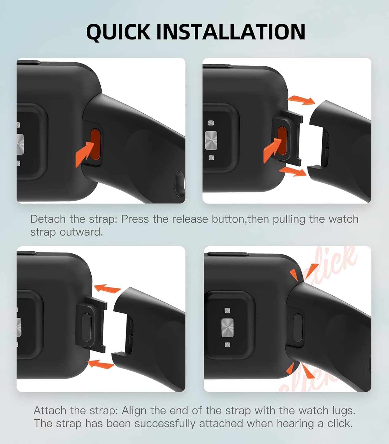 Thumbnail 6 de MoKo replacement sport strap for Redmi Watch 2 Lite / POCO Watch (black)