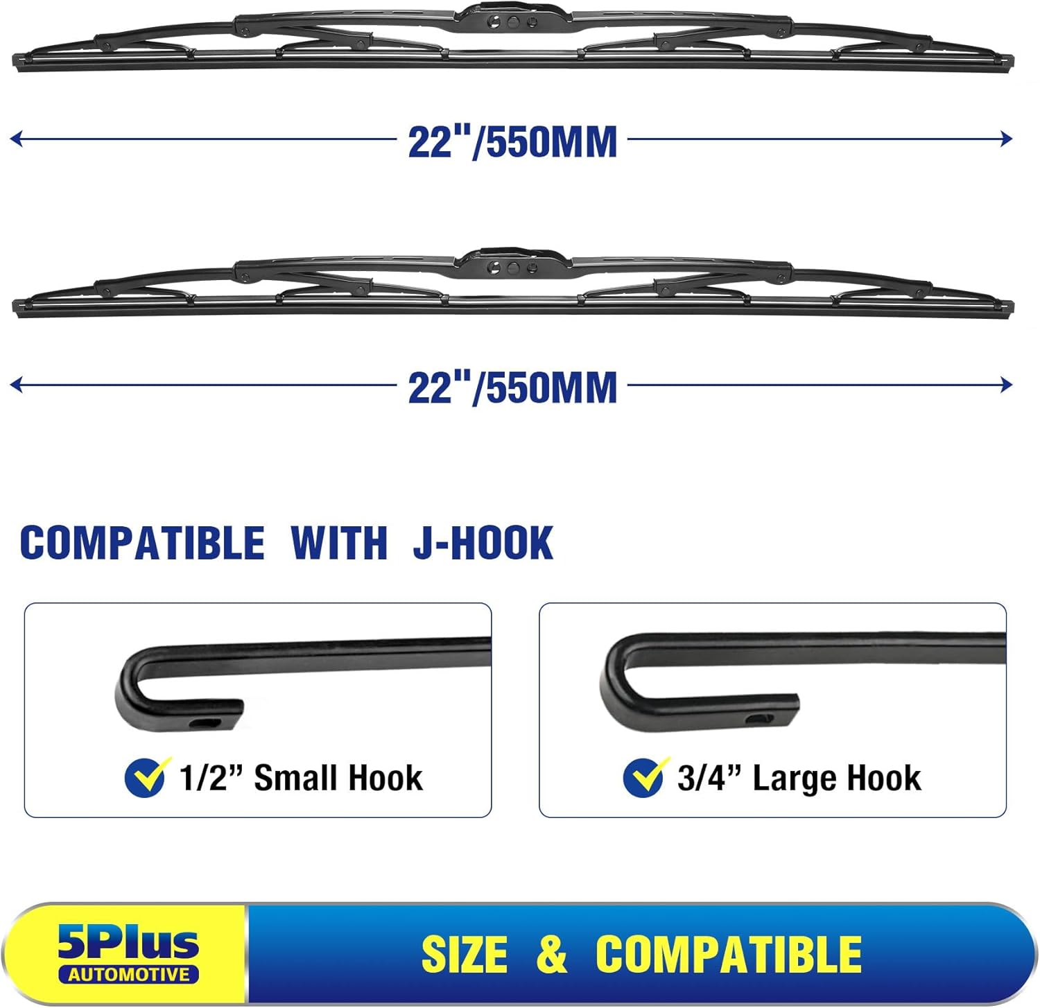 Thumbnail 5 de 5 PLUS 22" Wiper Blades 2-Pack for Ford F-Series