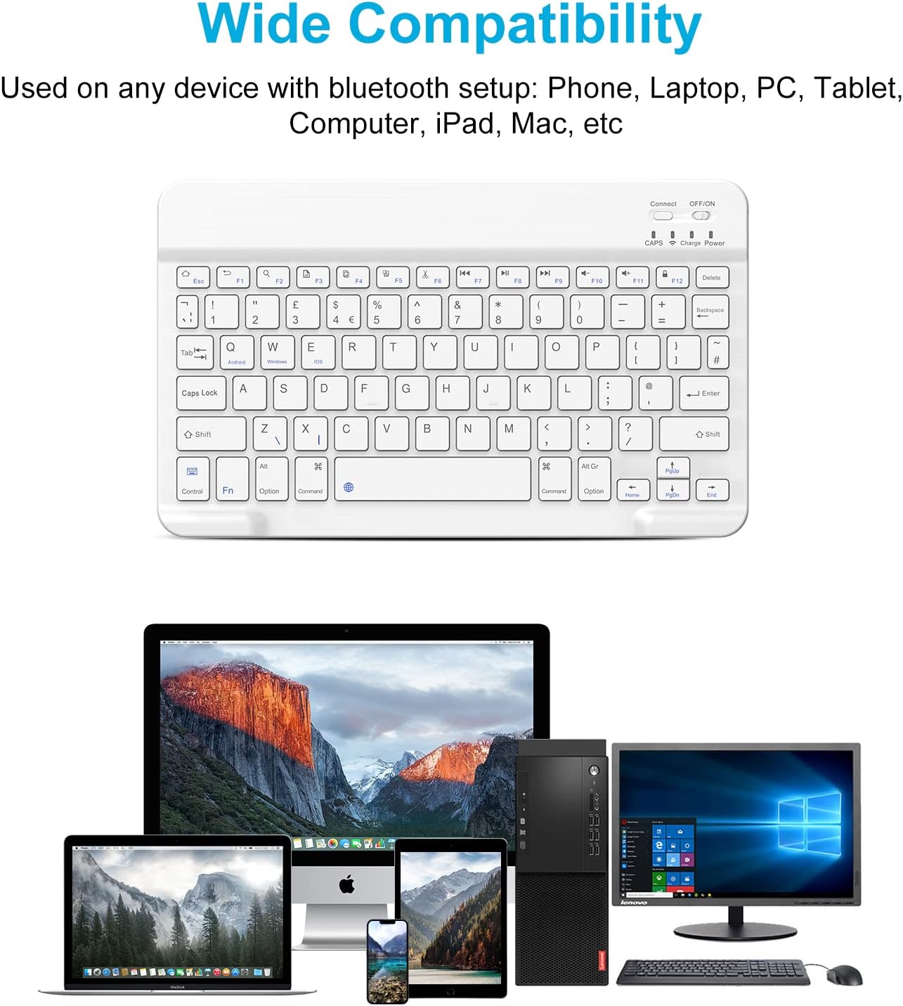 Thumbnail 2 de PINKCAT Bluetooth Keyboard UK Layout