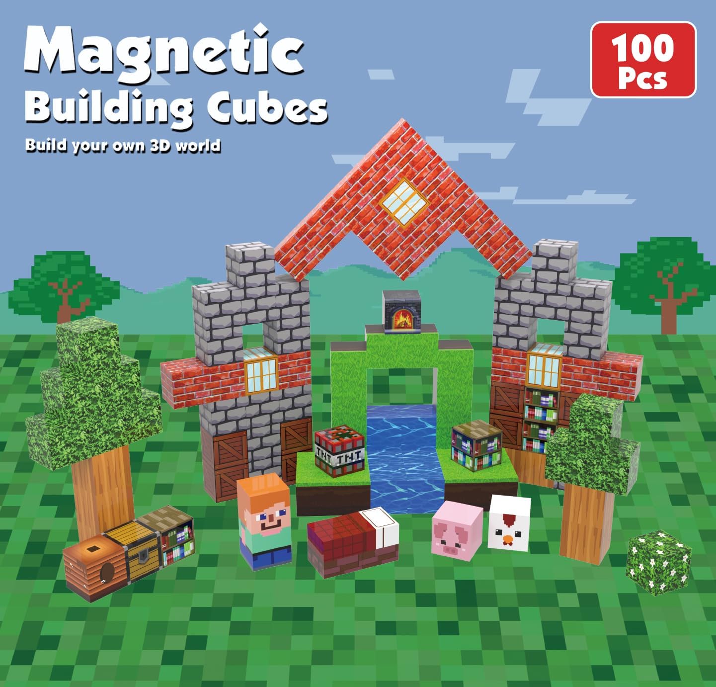 Thumbnail 2 de GaoDeBuChou 100PCS Magnetic Blocks: A Practical STEM Toy for Early Builders