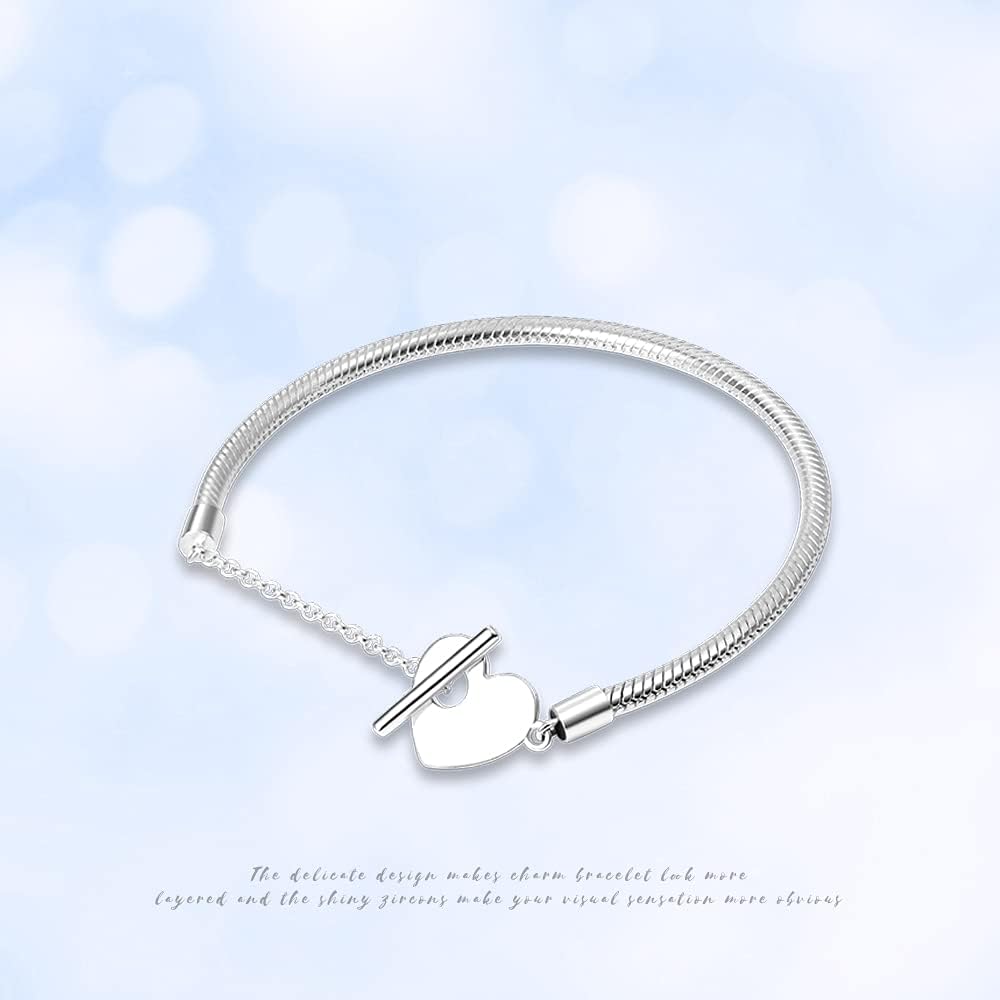 Detalle de KUNSIR Moments Schlangen-Gliederarmband aus Silber 925 – Bead Charm kompatibel