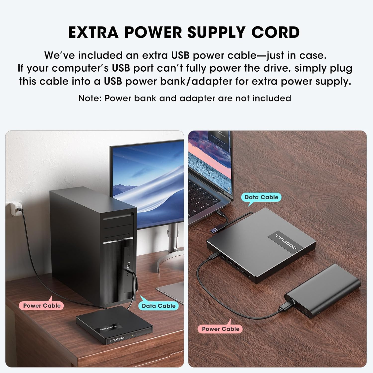 Thumbnail 5 de ROOFULL RF40-SU External CD DVD Drive 8-in-1 đź“€