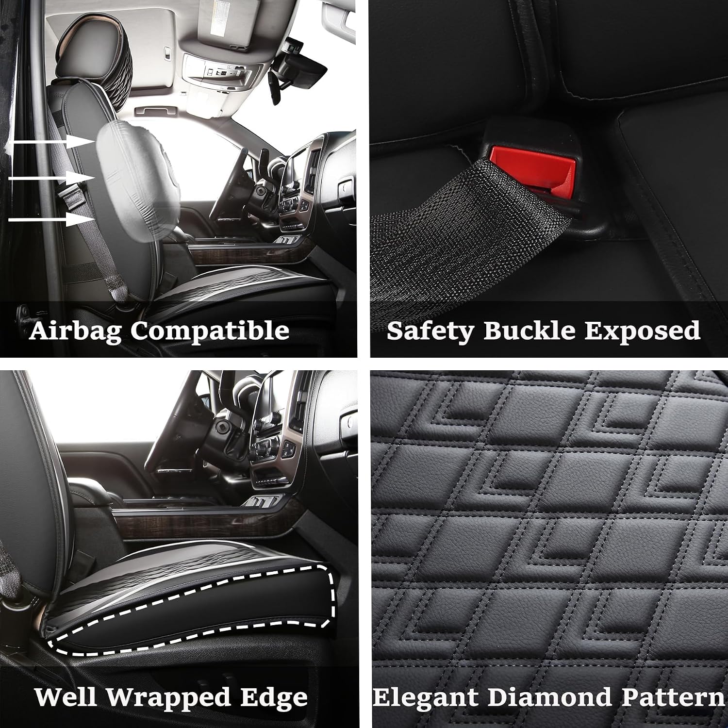 Detalle 2 de JOJOBAY Silverado Leather Seat Covers 2007-2026