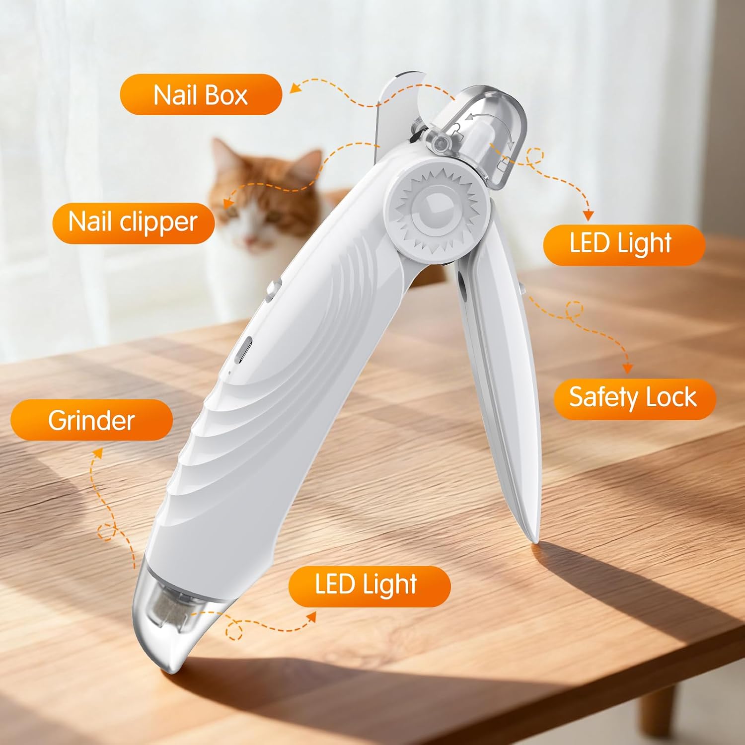 Thumbnail 4 de IJIAMY 2-in-1 Dog Nail Clippers & Grinder 4h
