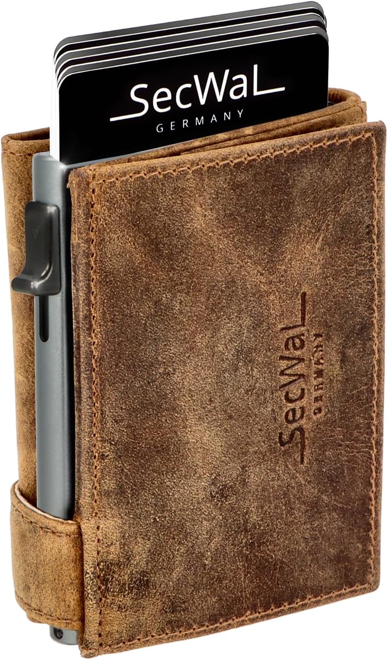 Detalle de SecWal Kartenetui Hunter Braun mit RFID Schutz