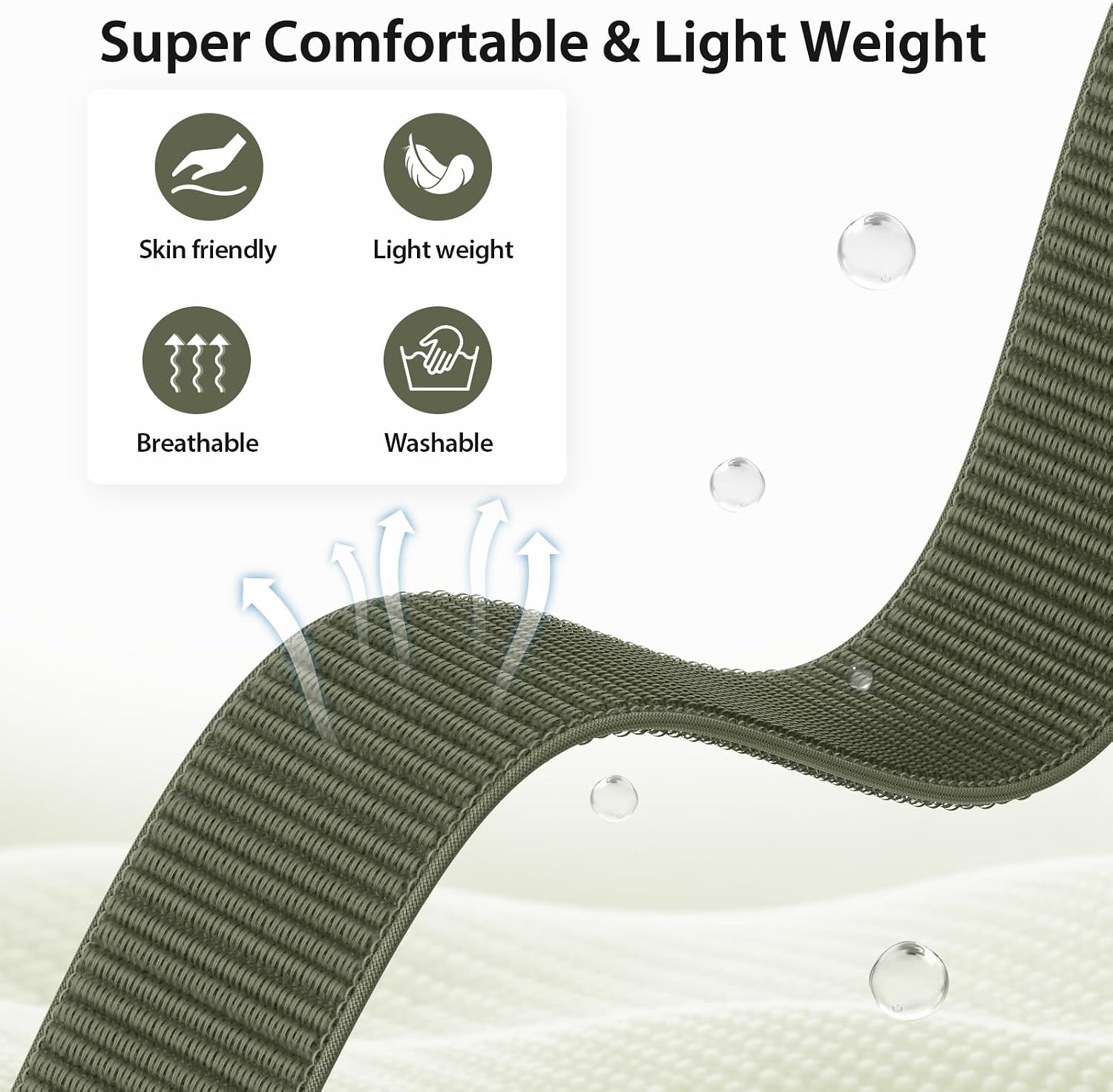 Thumbnail 1 de Higgs Nylon Loop Sport Strap for Apple Watch — breathable nylon wristband for all sizes