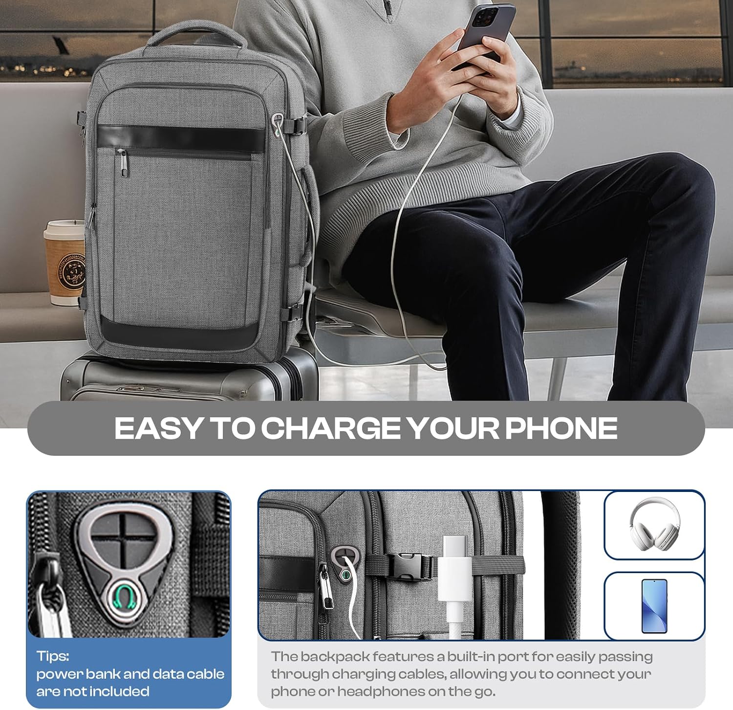Detalle 2 de Riliamo Expandable Laptop Backpack, 17.3-Inch