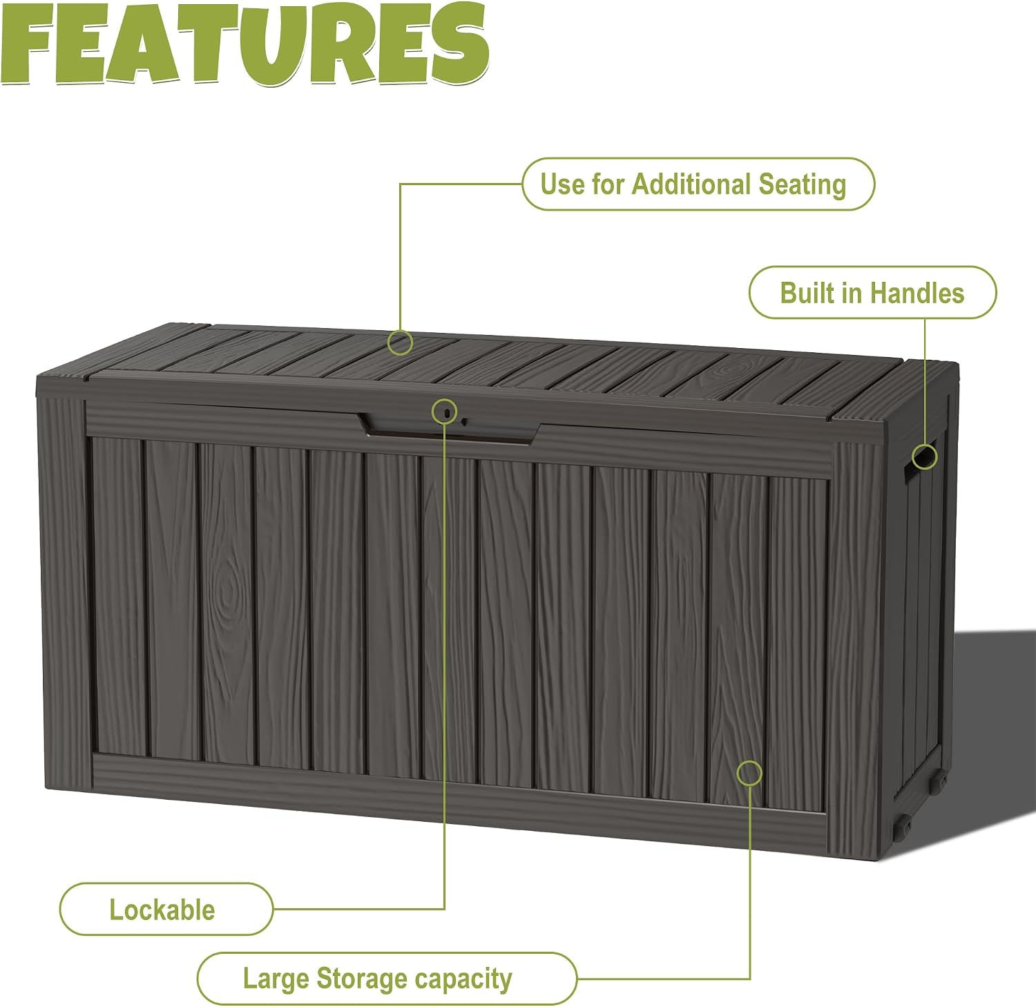 Detalle de DRATO Outdoor Storage Box 155 Gallon