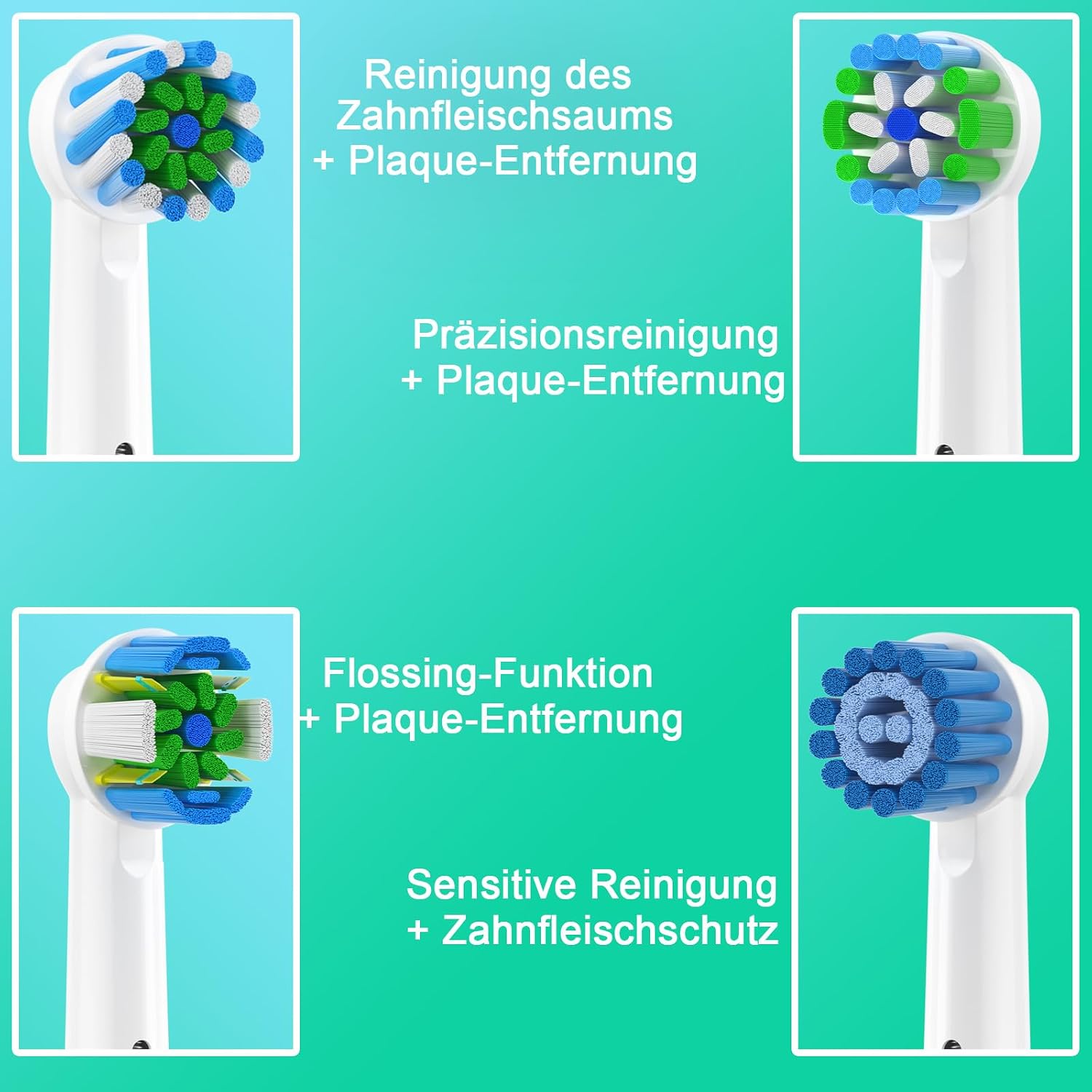 Detalle de WENS Aufsteckbürsten für Oral-B 16er