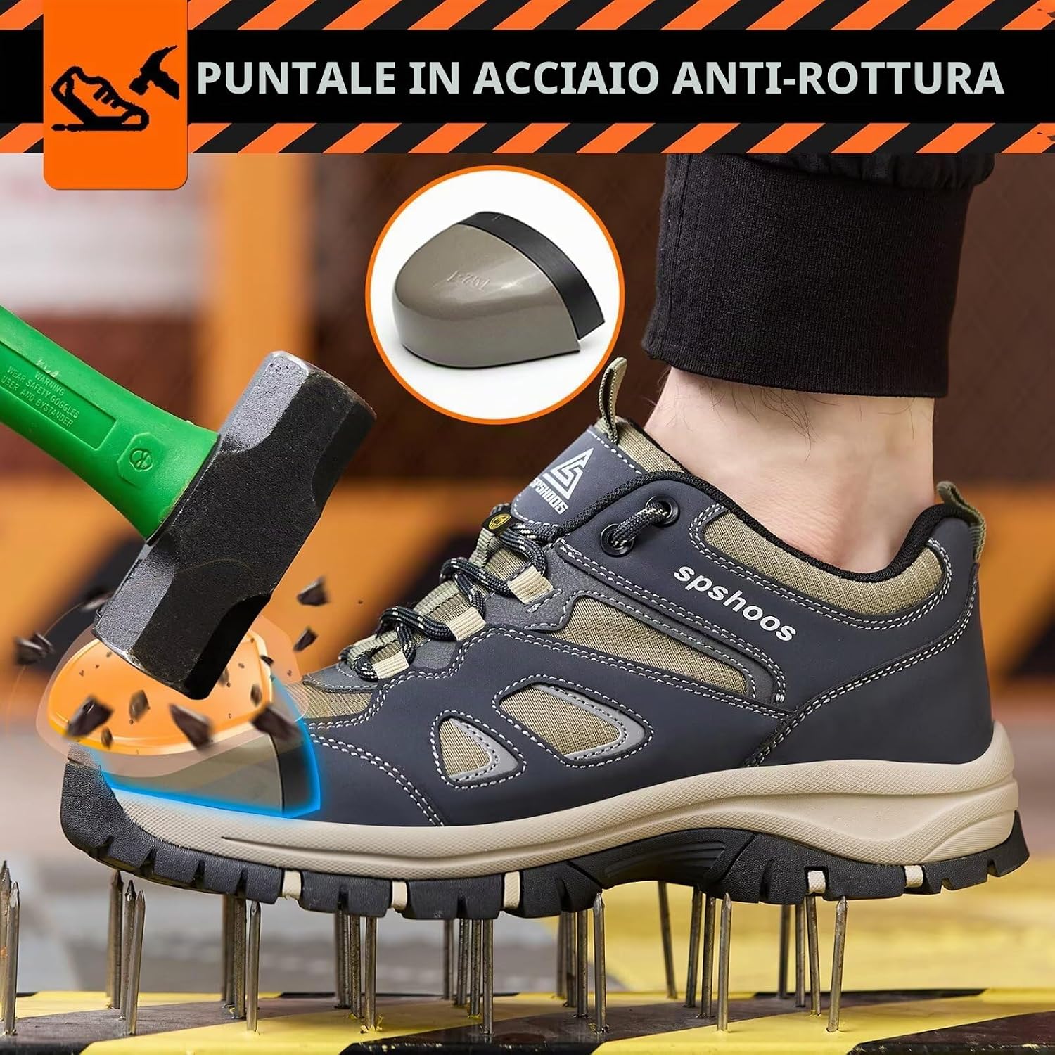 Detalle 2 de Scarpe antinfortunistiche S1P ESD antiscivolo