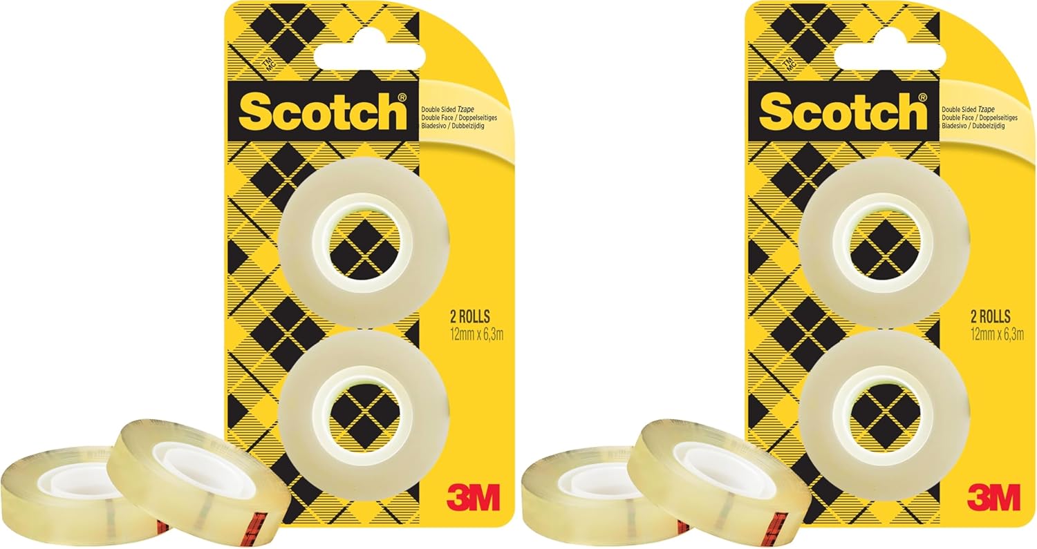 Thumbnail 6 de Scotch Ruban Adhésif Double-Face 12 mm x 6,3 m – 2 rouleaux pour bureau et école