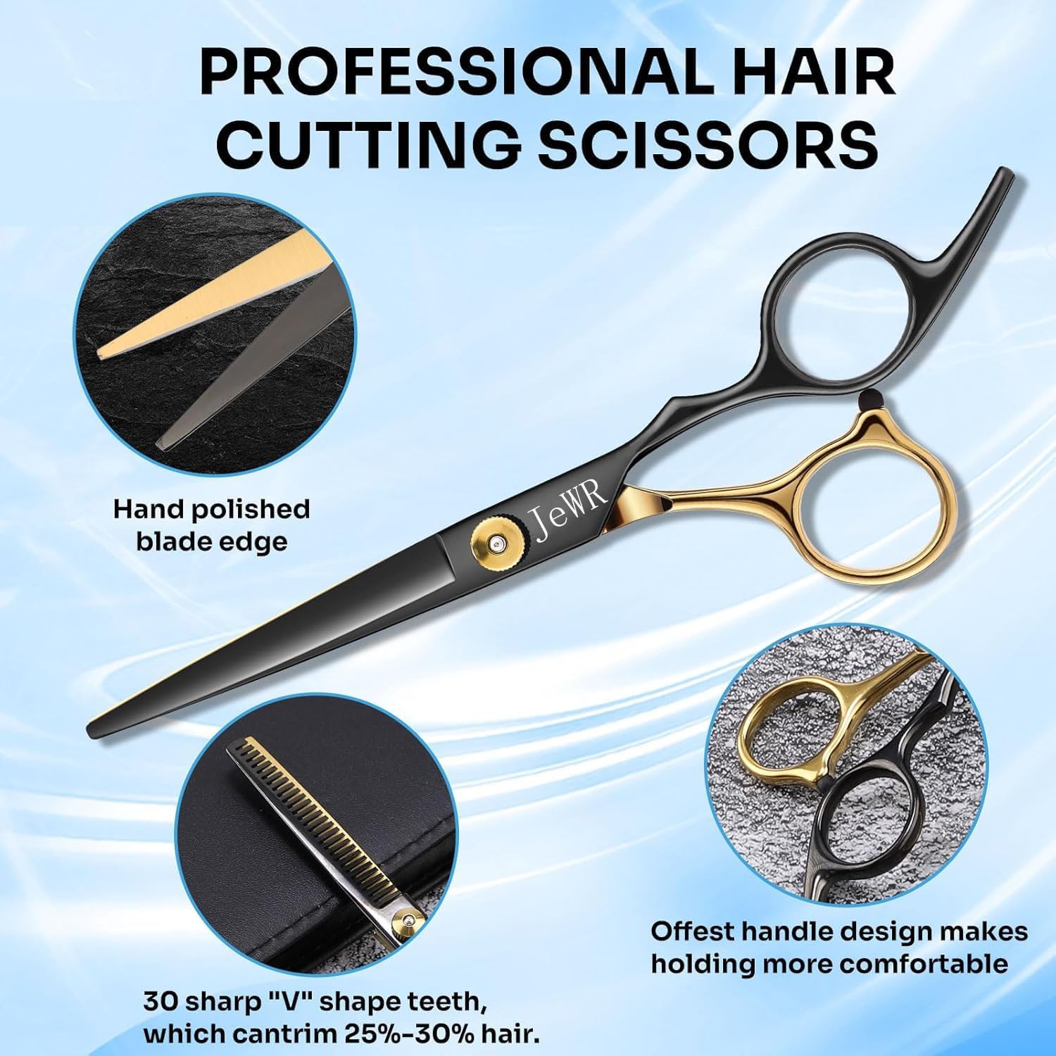 Detalle 2 de Hairdressing Scissors Set: Thinning Kit 15 Pcs ✂