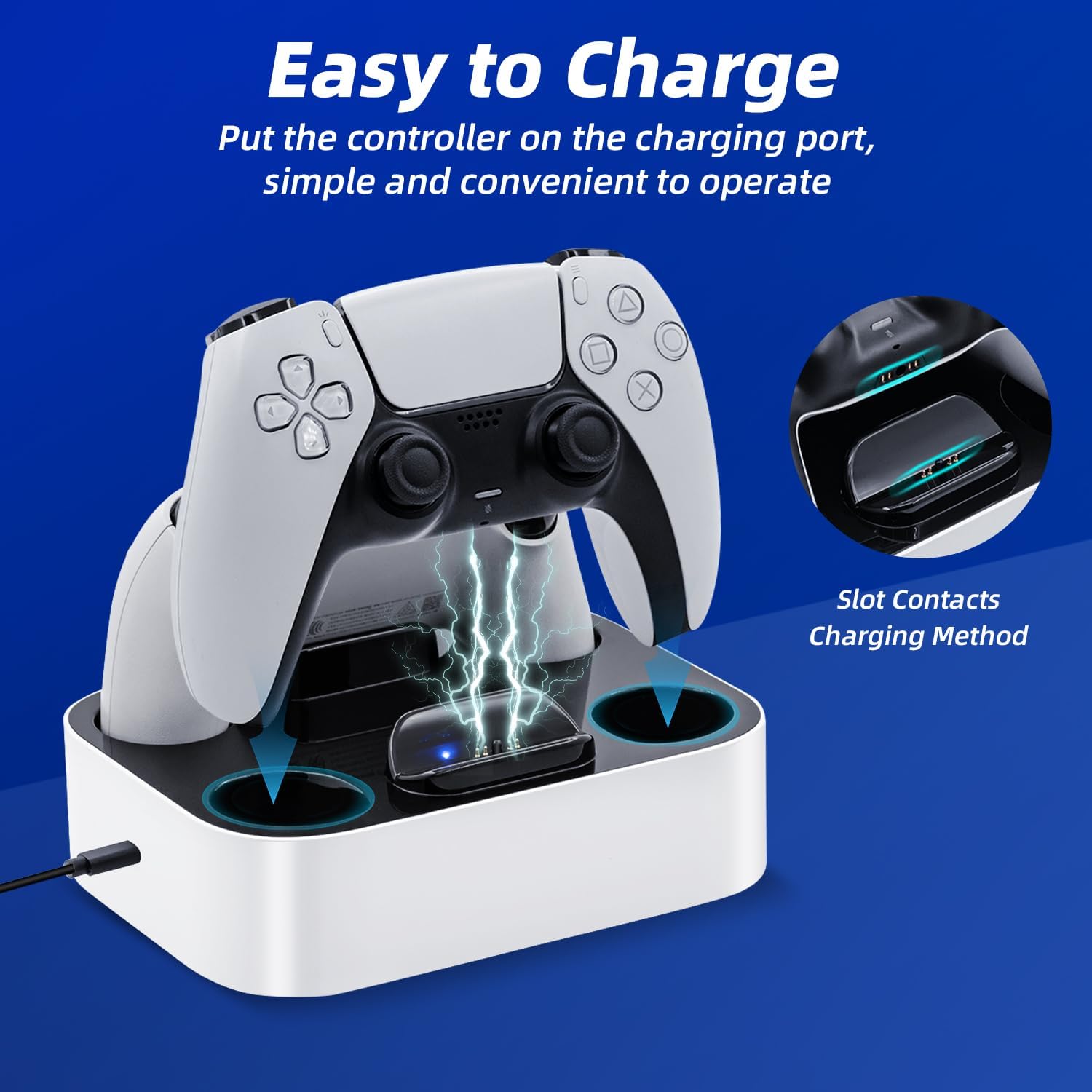 Thumbnail 3 de Tolesum Caricatore Joystick PS5 2 porte