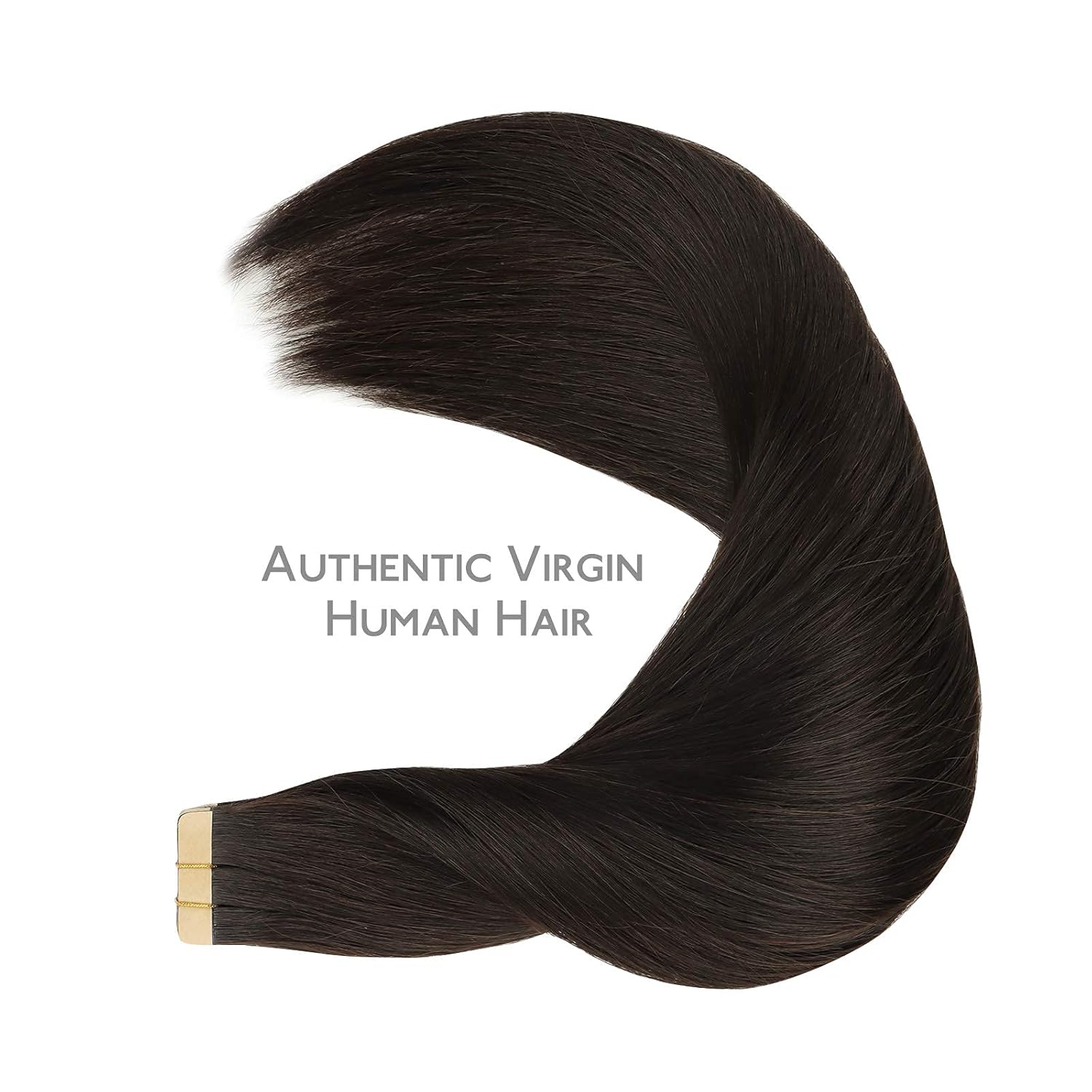 Thumbnail 5 de WENNALIFE Tape-in Hair Extensions: Remy Human Hair, Dark Brown, 14-inch, 20pcs
