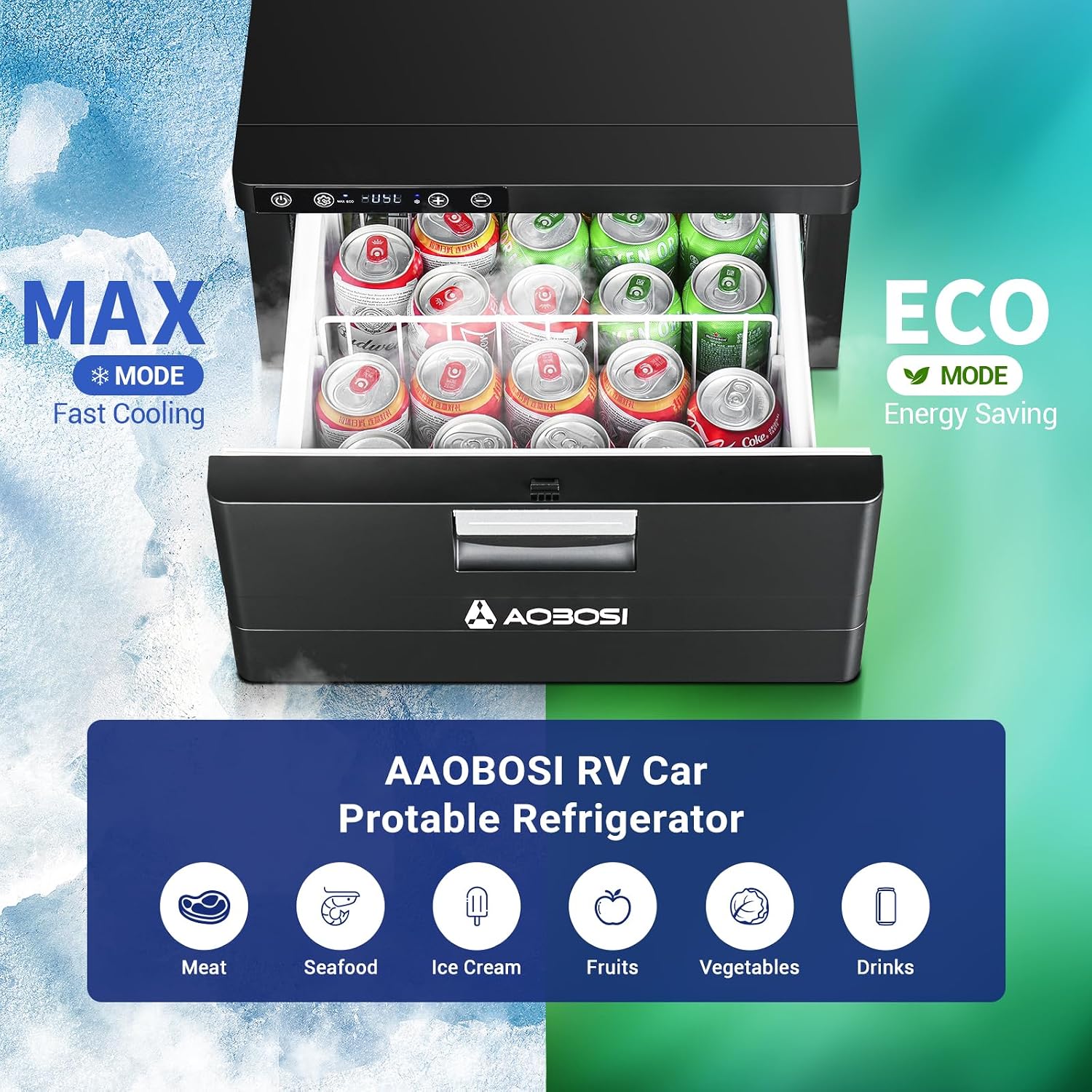 Thumbnail 5 de AAOBOSI 31L Drawer Campervan Fridge