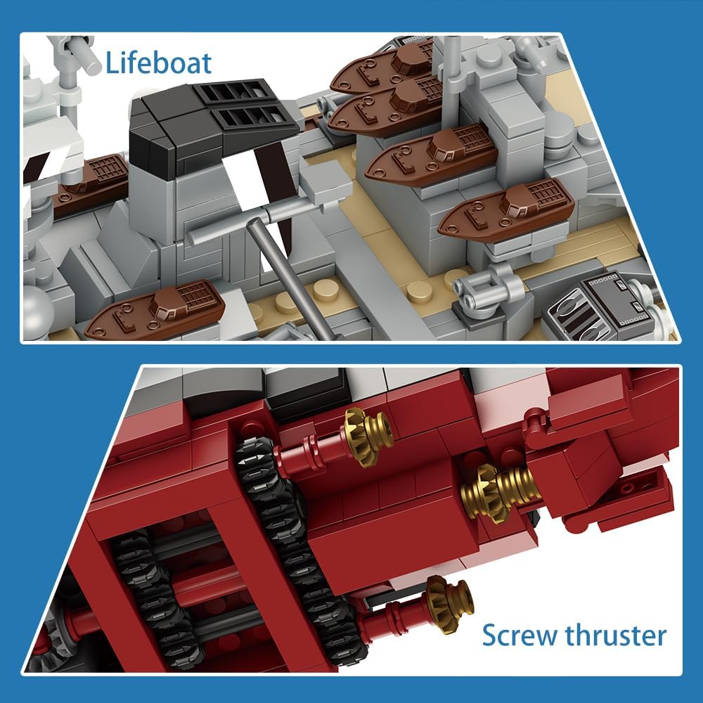 Thumbnail 5 de MISINI Technik FC4201 Schlachtschiff Bismarck 2081 PCS
