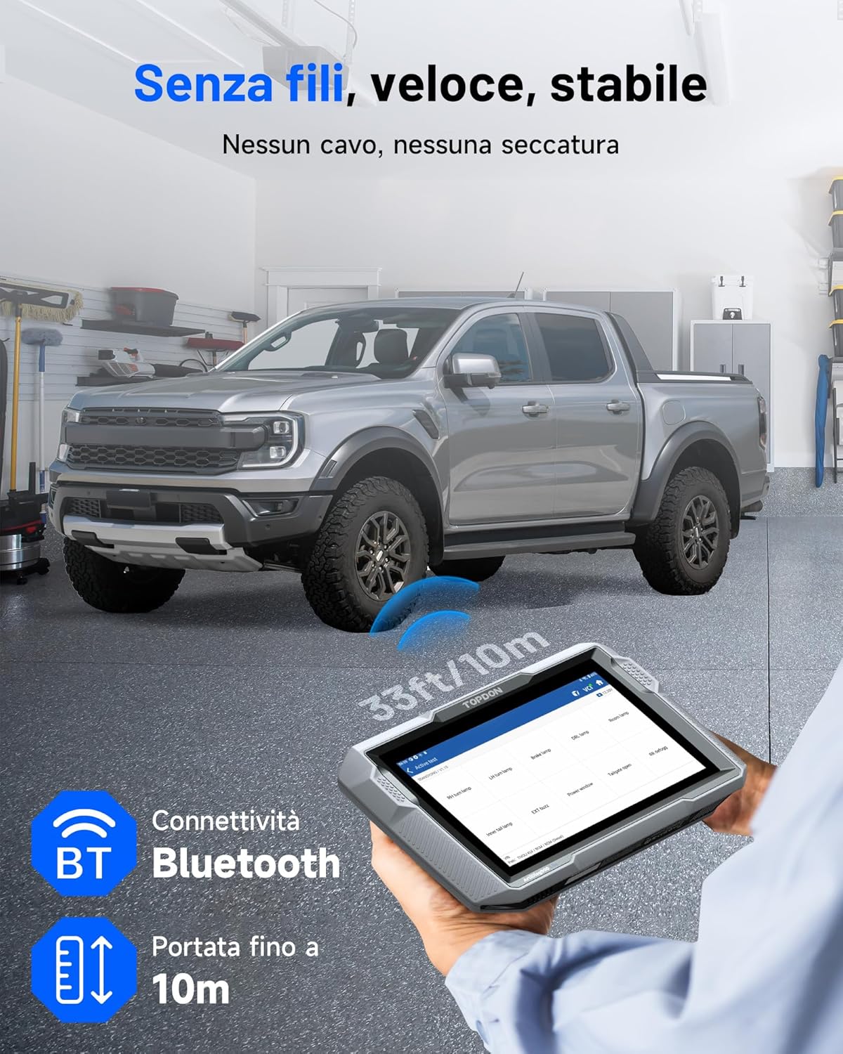 Thumbnail 5 de TOPDON ArtiDiag900 Lite OBD2 wireless con 8+ servizi di ripristino e test attivo