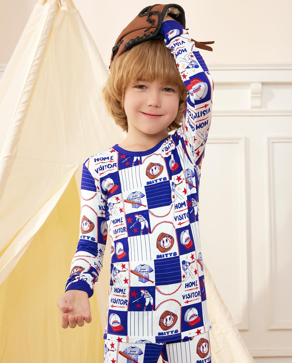 Detalle de babee Reshinee Kids Pajamas in Bamboo Viscose