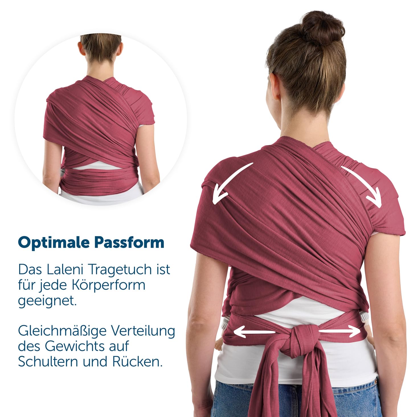 Thumbnail 4 de Laleni Tragetuch Baby – Neugeborenes bis 15 kg aus 100% Baumwolle, OEKO-TEX zertifiziert, 5,10 m