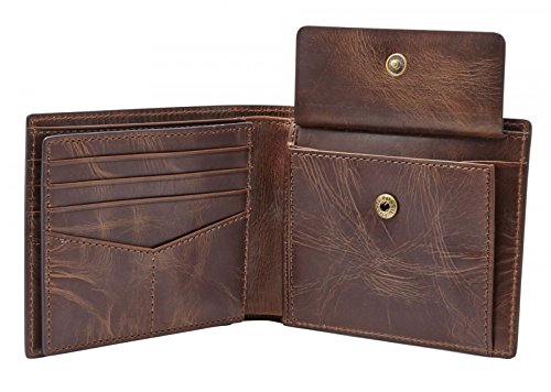 Detalle 2 de Fossil Derrick billetero piel 11,4 cm marrón