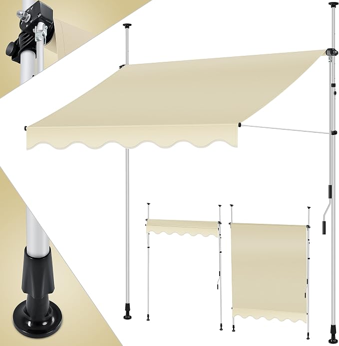Detalle de KESSER® Toldo balcón con manivela, resistente y regulable ☀