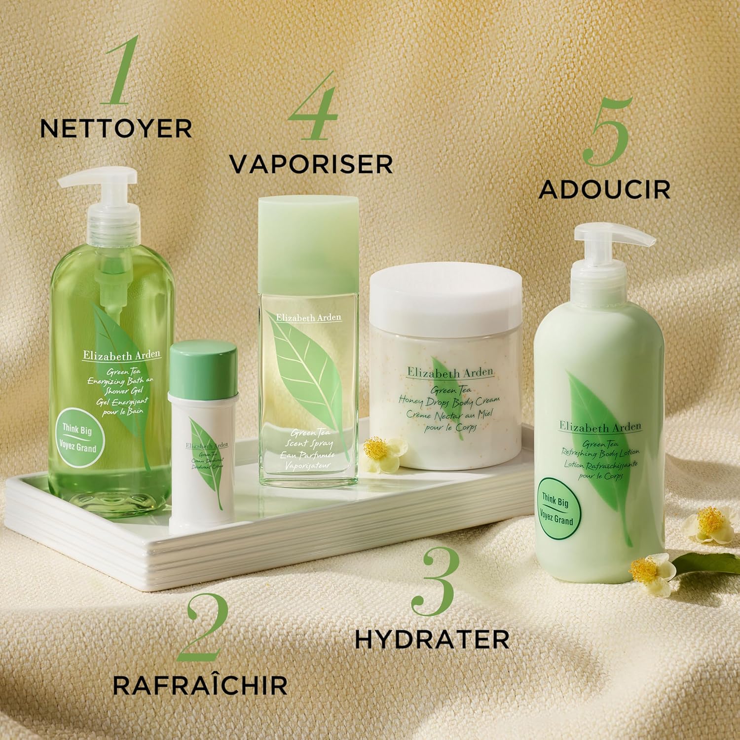 Detalle de Elizabeth Arden Green Tea Crème Hydratante Corps – Soin hydratant léger au thé vert, parfum frais
